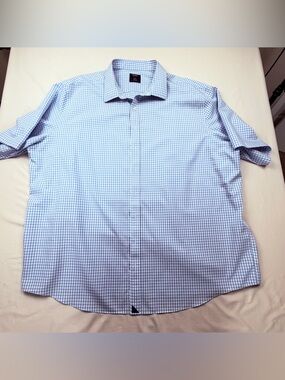 UNTUCKit Light Blue Gingham Dress Shirt